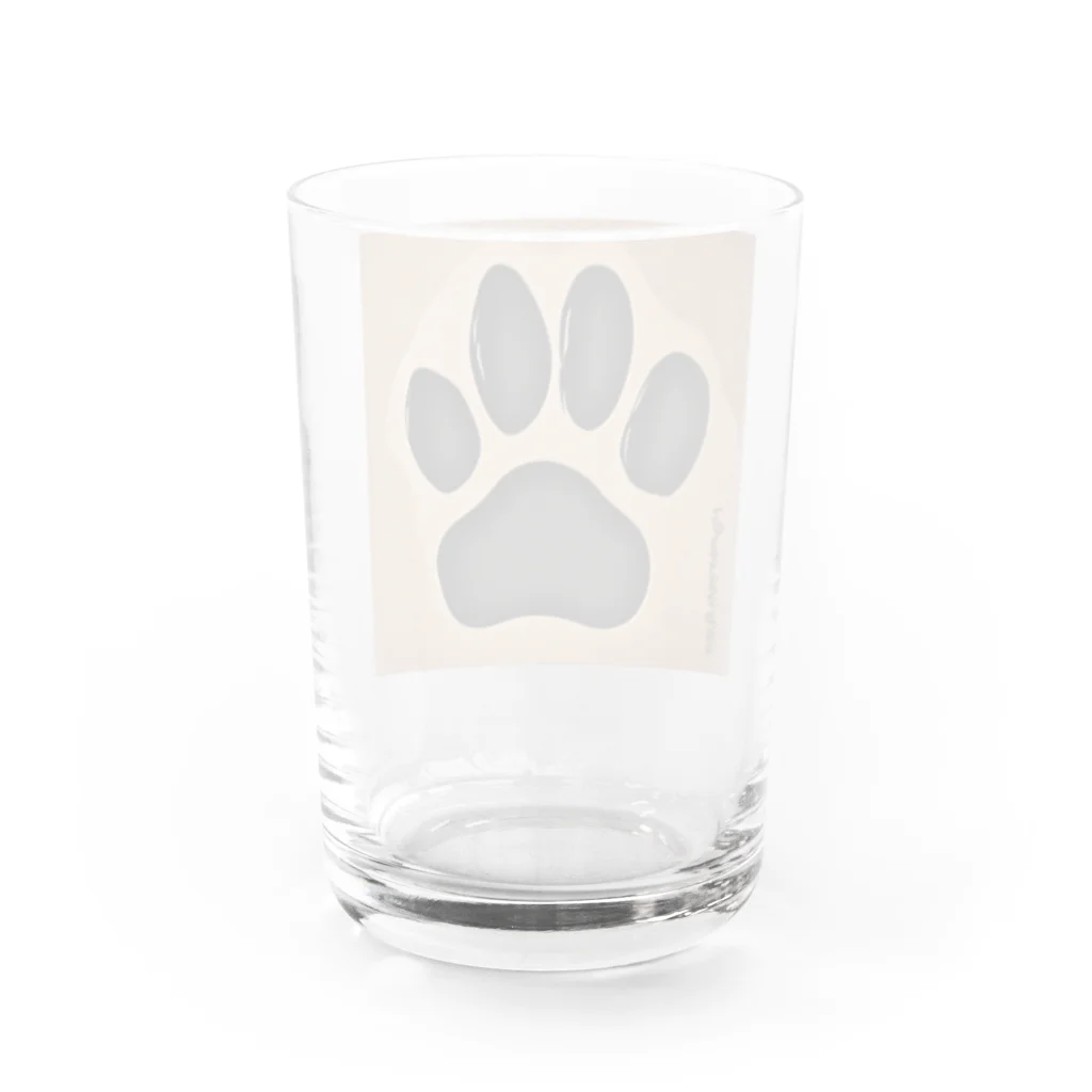 アニマルグッズの肉球スタンプ Water Glass :back