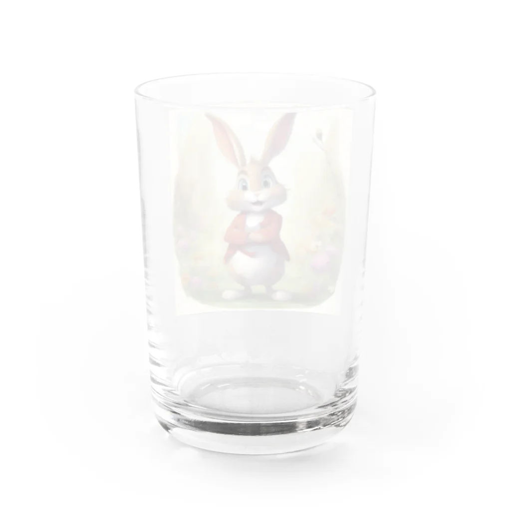 星パンダショップのはりきりうさぎ Water Glass :back