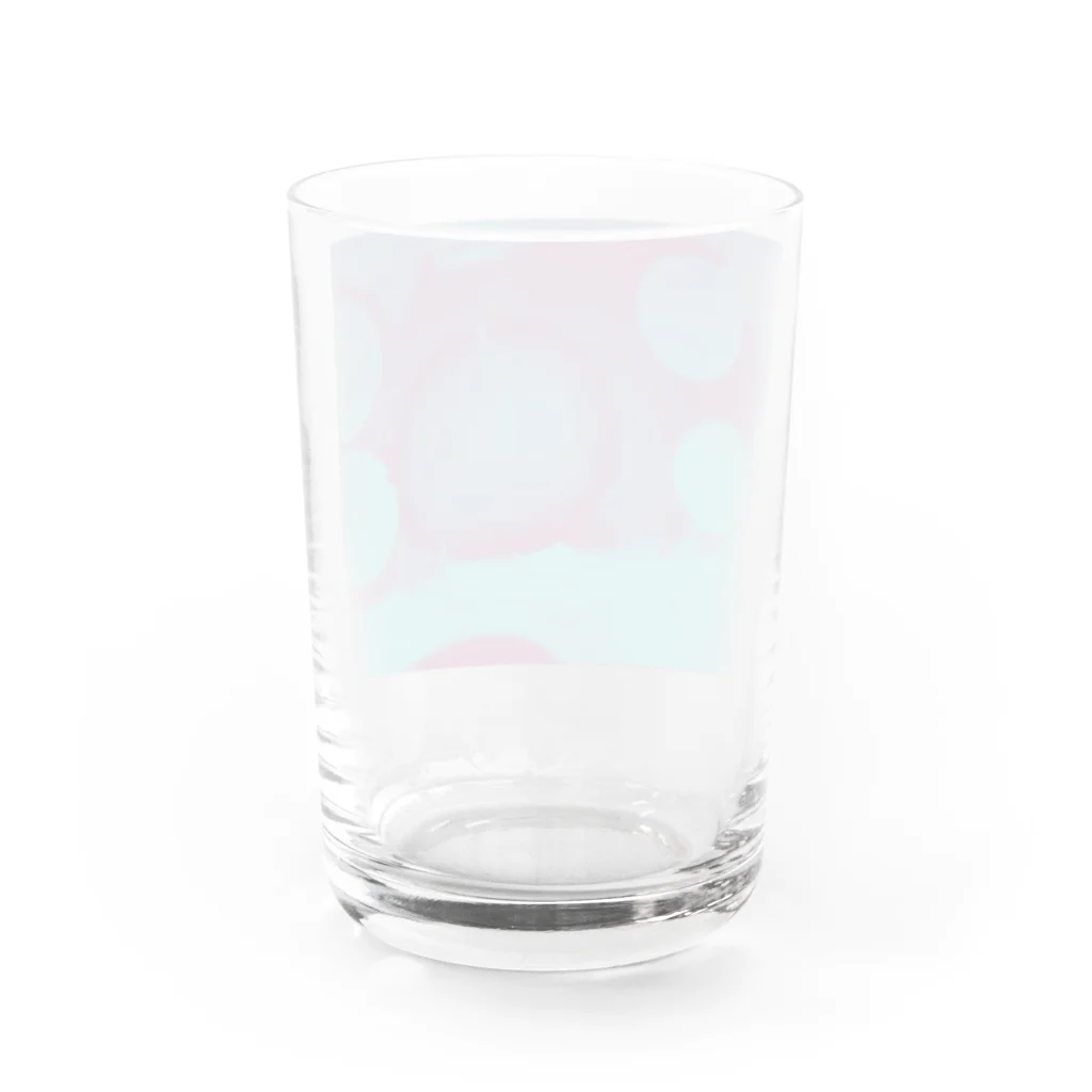 青町ねおんの水滴　ピンク×グリーン Water Glass :back