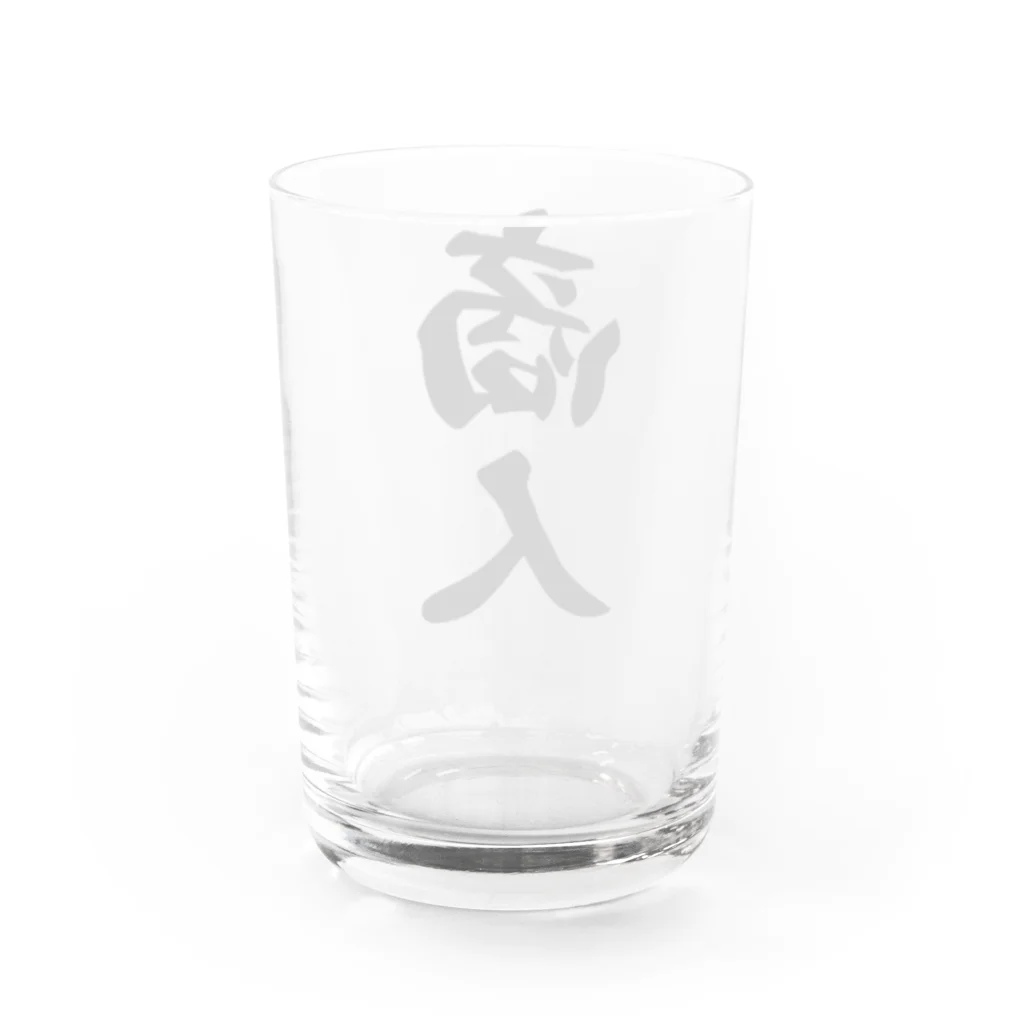 着る文字屋の商人 Water Glass :back