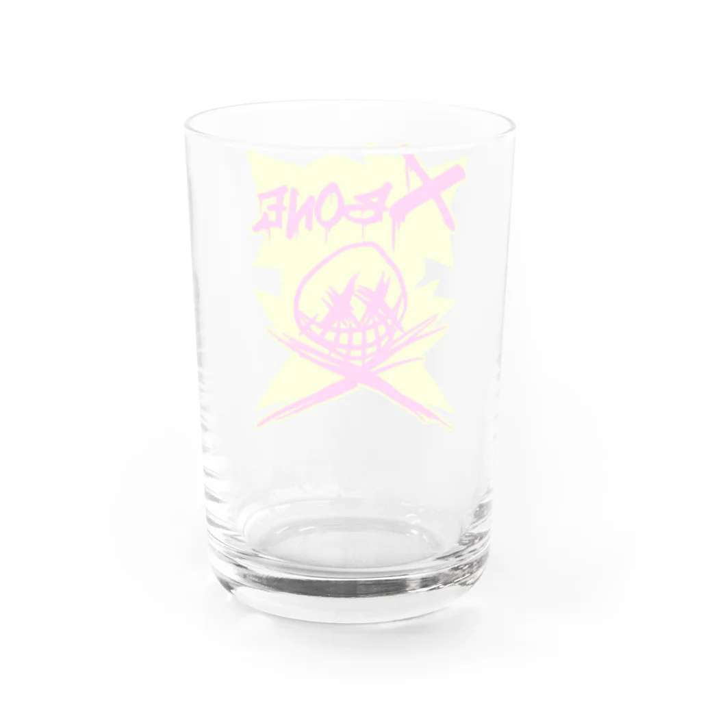 Ａ’ｚｗｏｒｋＳのRAKUGAKIXBONE PNKonYEL NEON Water Glass :back