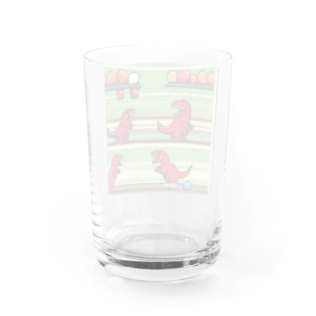 jj2424のティラノサウルス3 Water Glass :back