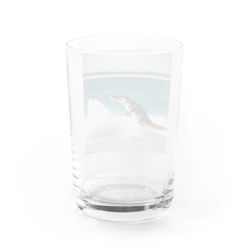 クロコダイリテンのSurfWANI Water Glass :back