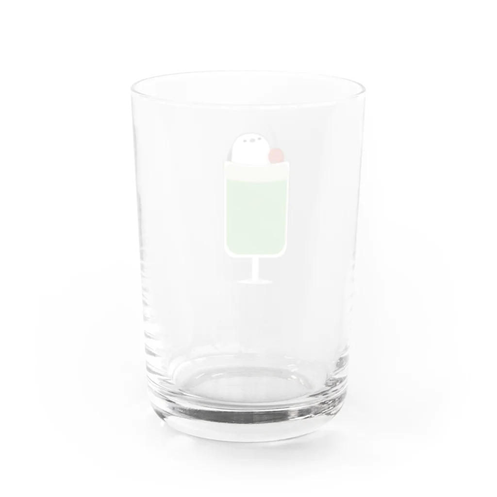 くまころフレンズ（Hal）のえながさん×スイーツ＊メロンソーダ（くまころフレンズ） Water Glass :back