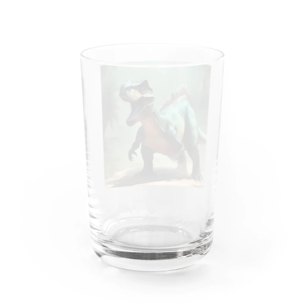 Superherooの発光する鱗を持つ恐竜 Water Glass :back