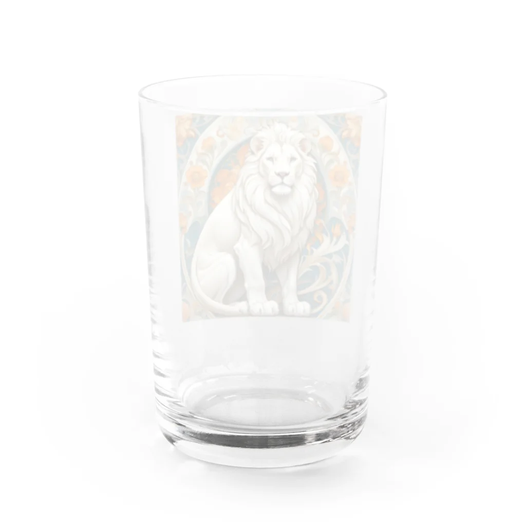 Luce___.の神の使い白いライオン グラス反対面