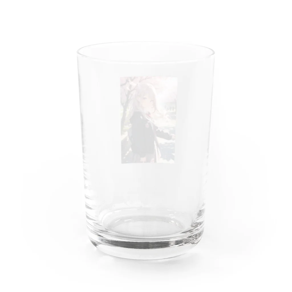 tetsuemonnの桜のした子ちゃん Water Glass :back