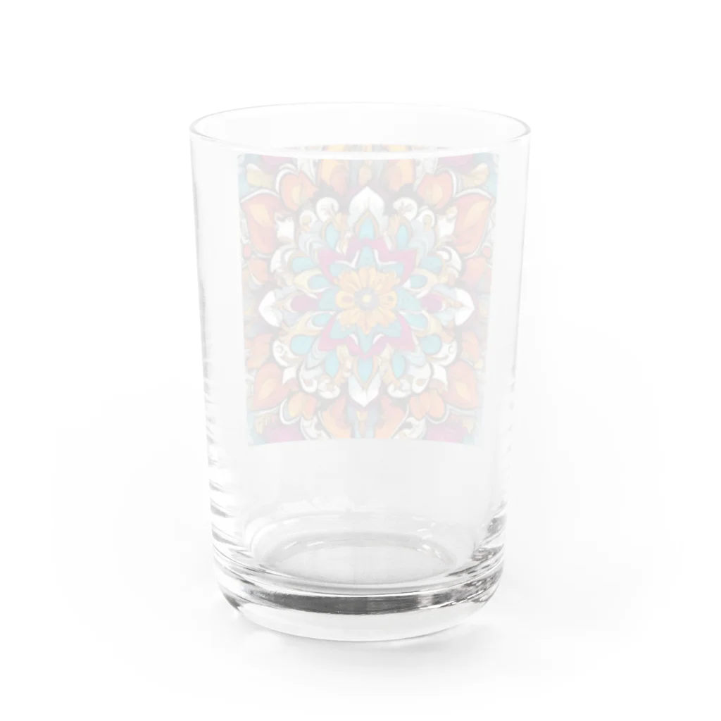 saqui.comのビビッドカラーアラベスク Water Glass :back