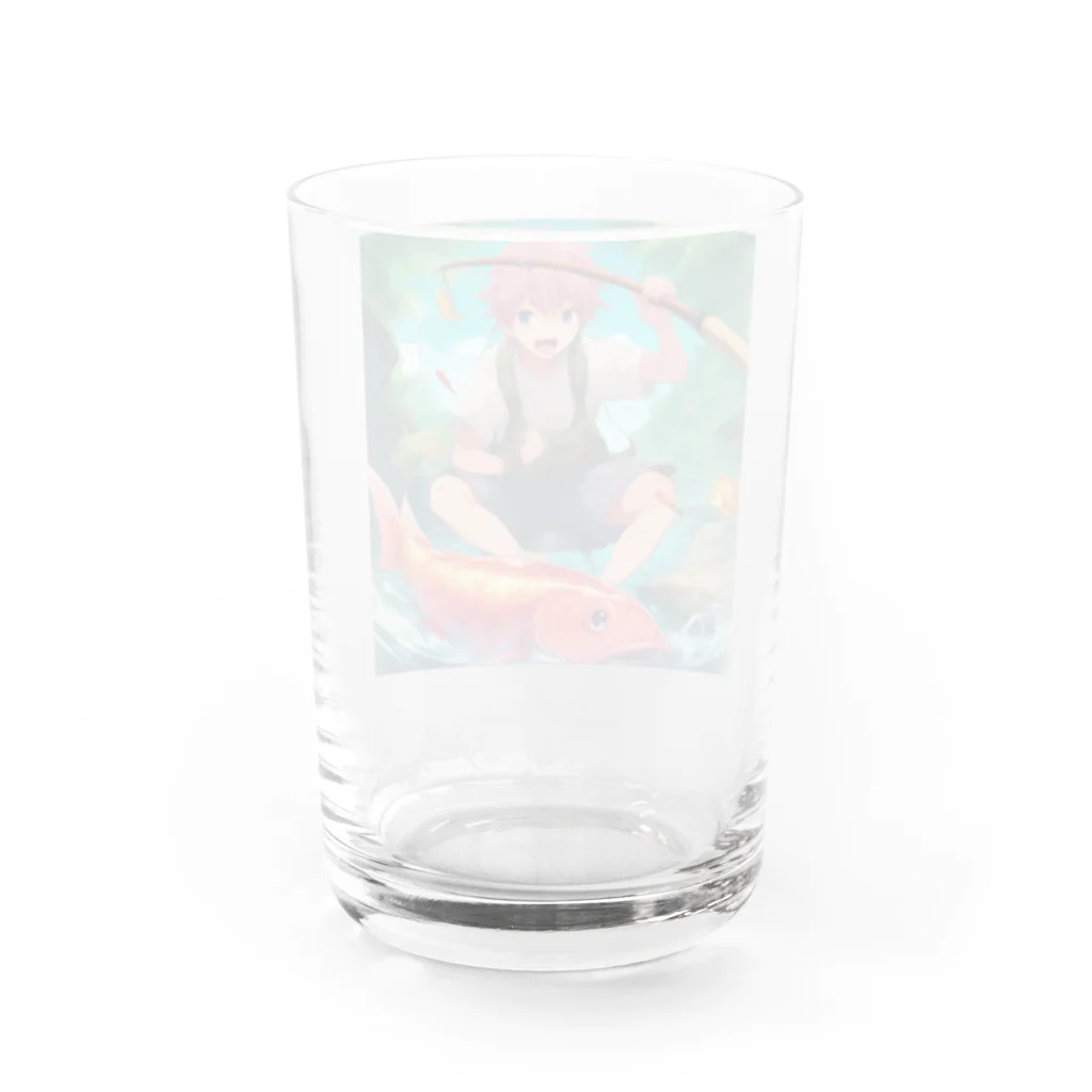 kenbenの釣り好き男子 Water Glass :back