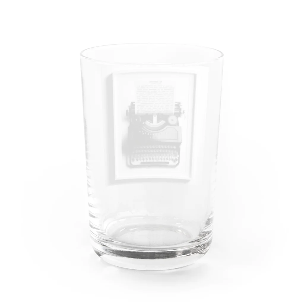 くろぼんのタイプライター Water Glass :back