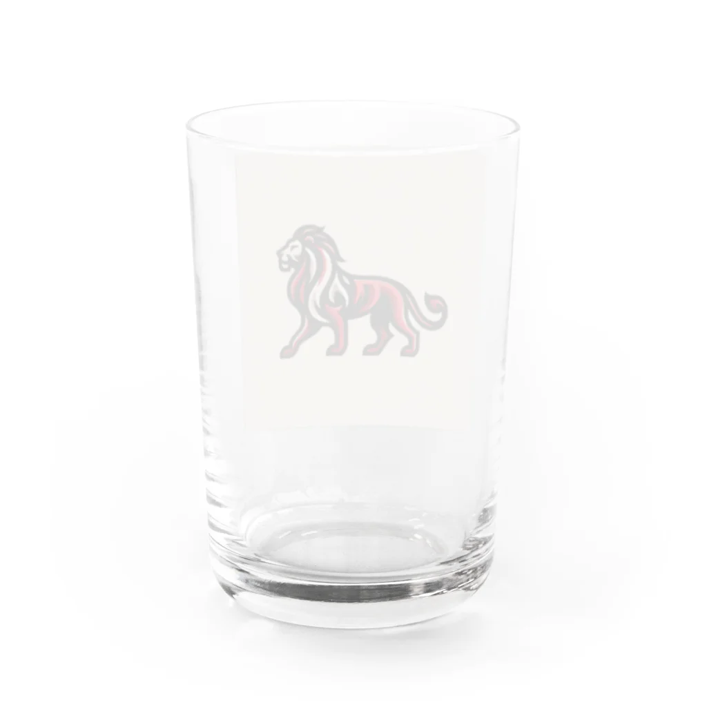 アダイウトンネルのお店のレッドライオン Water Glass :back