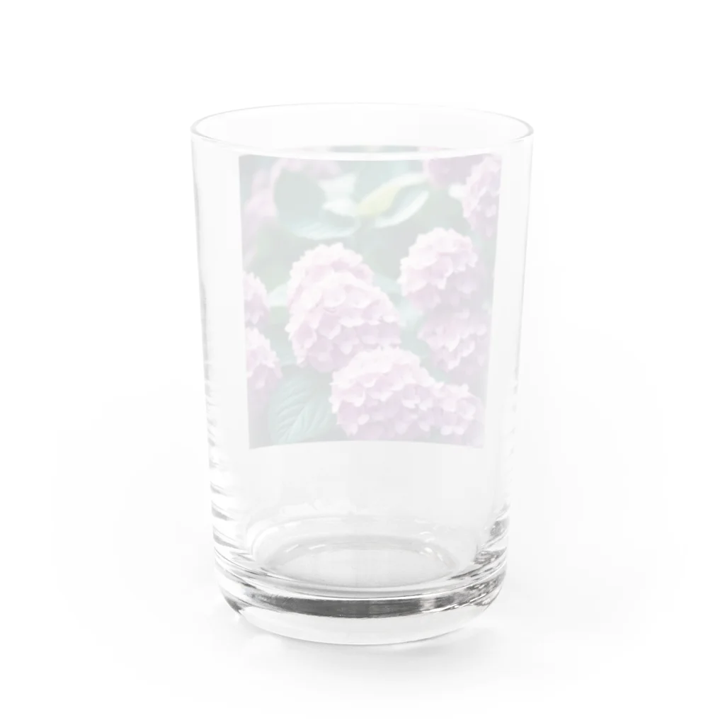 neat55のアジサイの球状の花房 Water Glass :back