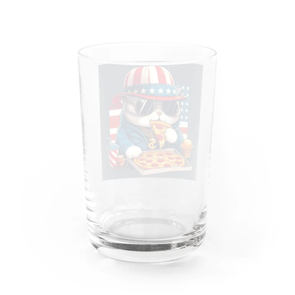 はまみるのファンキーなファット猫 Water Glass :back