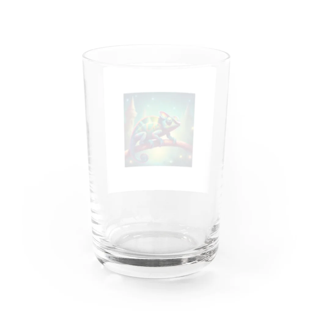 SUZURIの幻想的なカメレオン Water Glass :back