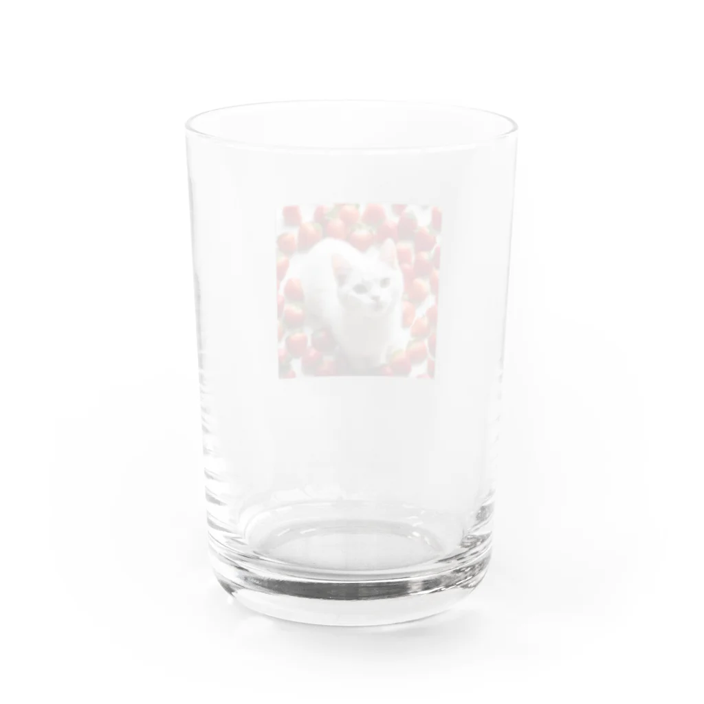 kiryu-mai創造設計のいちごねこ・スクエア Water Glass :back