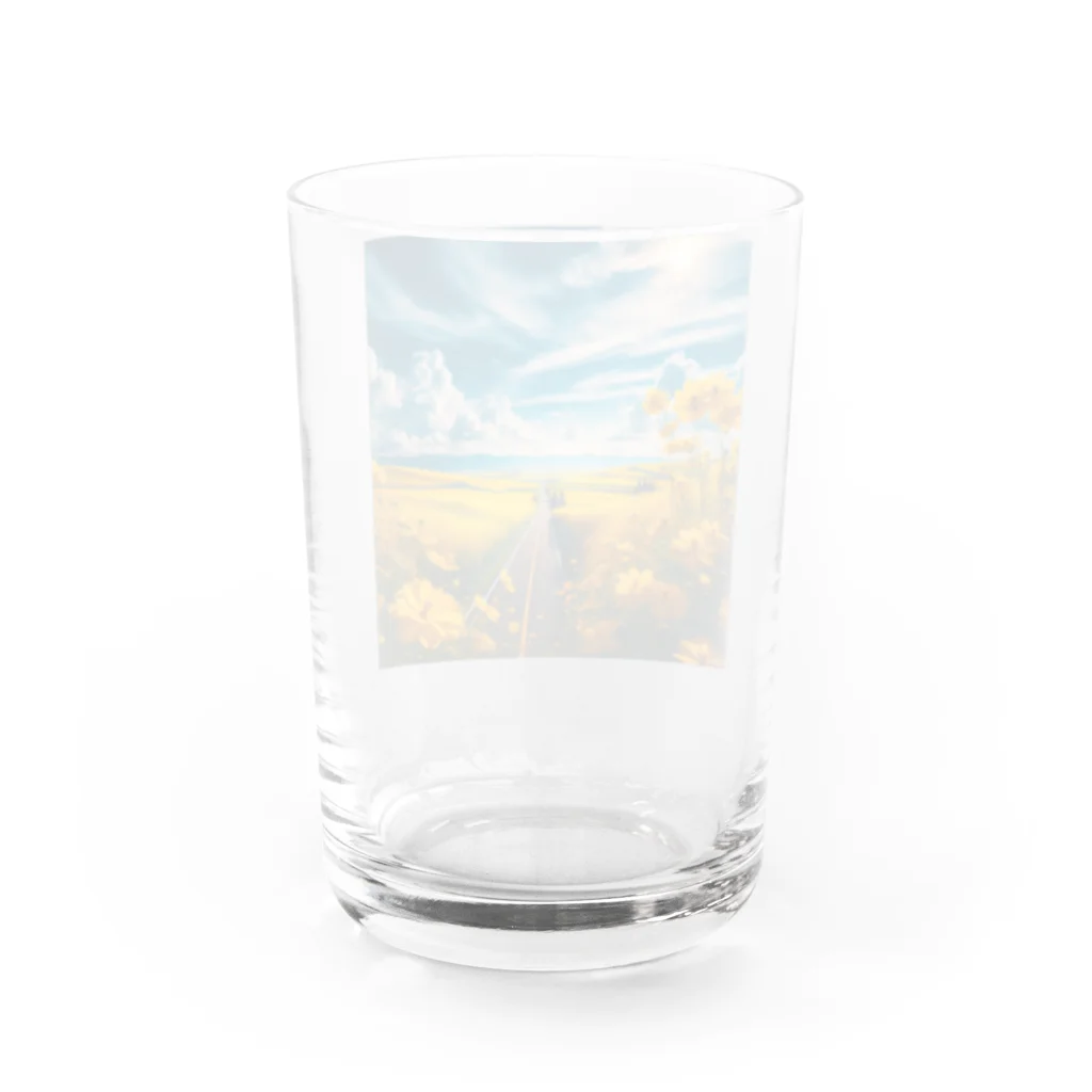 mayu0807の幸せの黄色い道 Water Glass :back