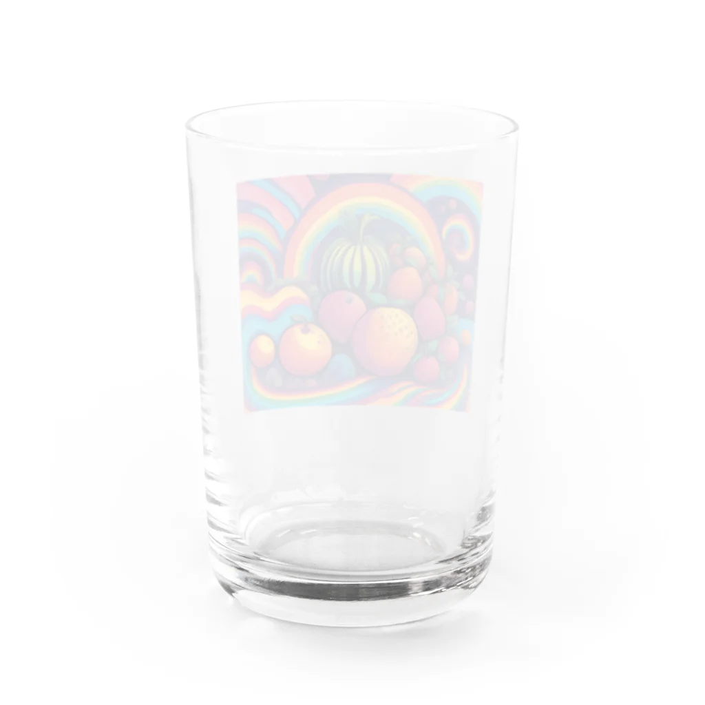 とりデザイン事務所の南国フルーツに見える？ Water Glass :back