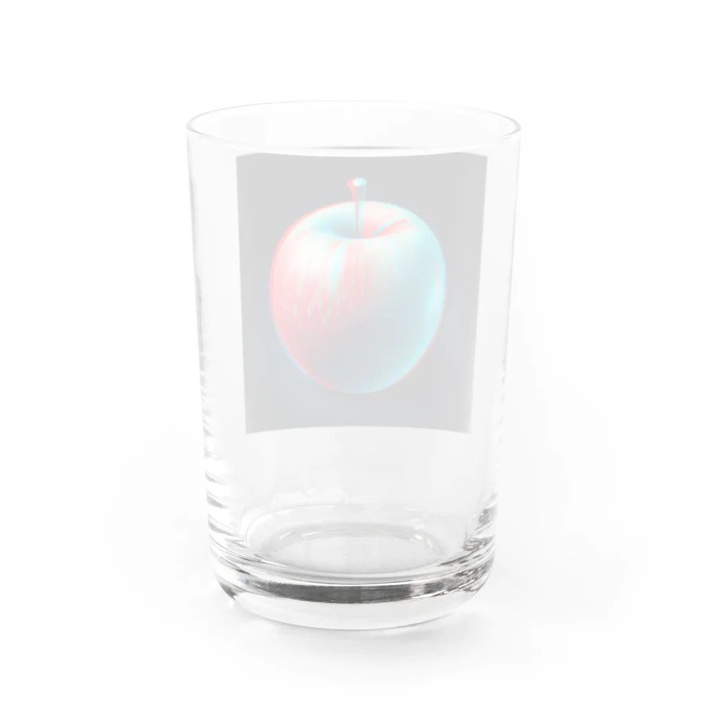 godo_dioの３D　立体視　リンゴ Water Glass :back