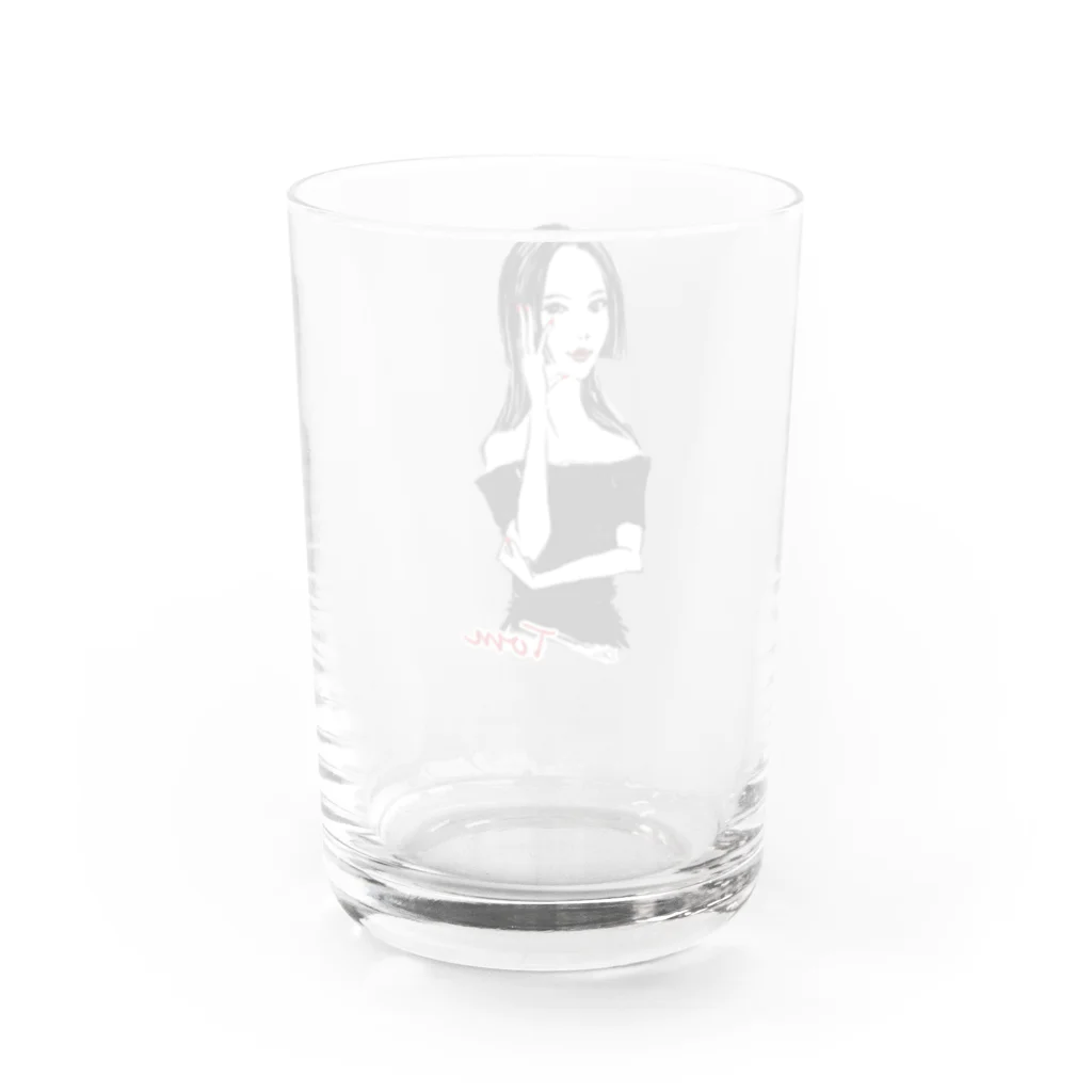 おやみなアート＆ギャラリーショップの「Tomさん」公式グッズ Water Glass :back