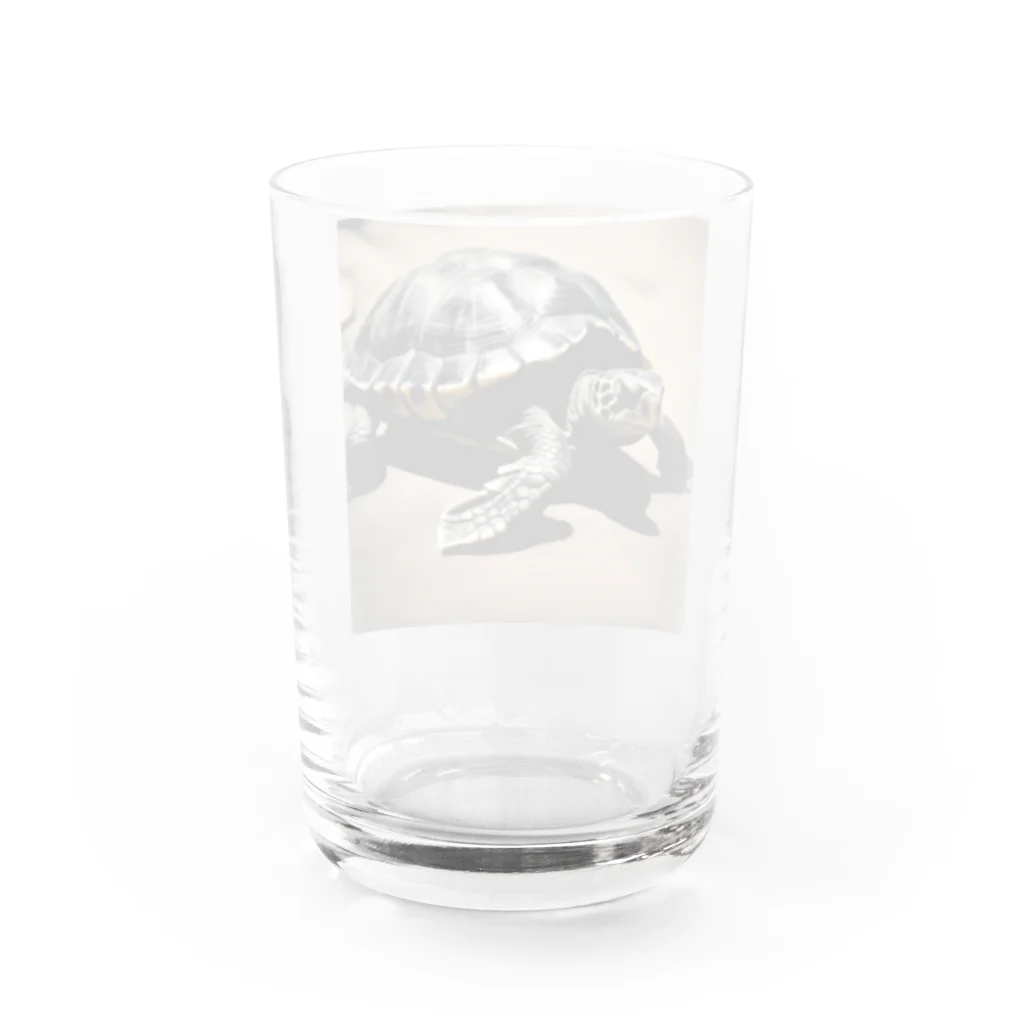 hinn-ketuの１、明日に向かって進むカメ Water Glass :back