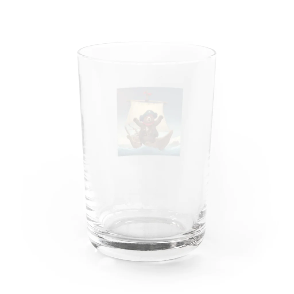 にんにんにんじゃの熊海賊 Water Glass :back