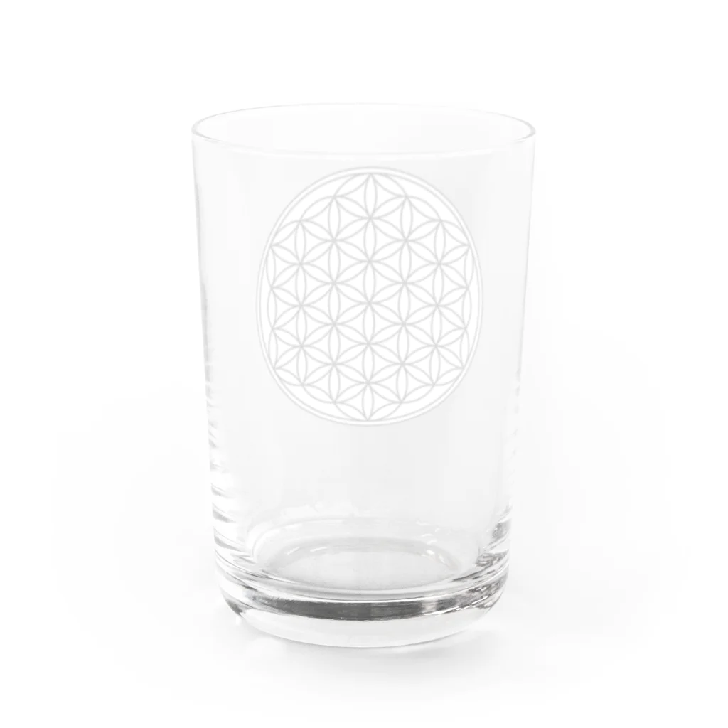 V8FPFMSのフラワーオブライフ（命の花） Water Glass :back