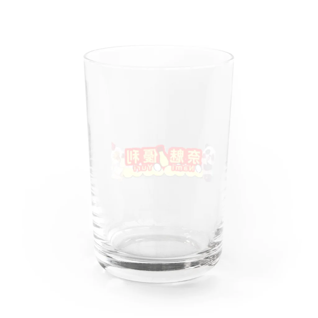 奈魅 優利🐓🥚@マヨネーズ王國から配信の奈魅 優利🐓🥚名前ロゴ2 Water Glass :back