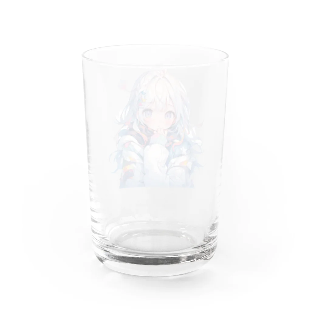 KAMIBUKROのかわいい女の子 Water Glass :back