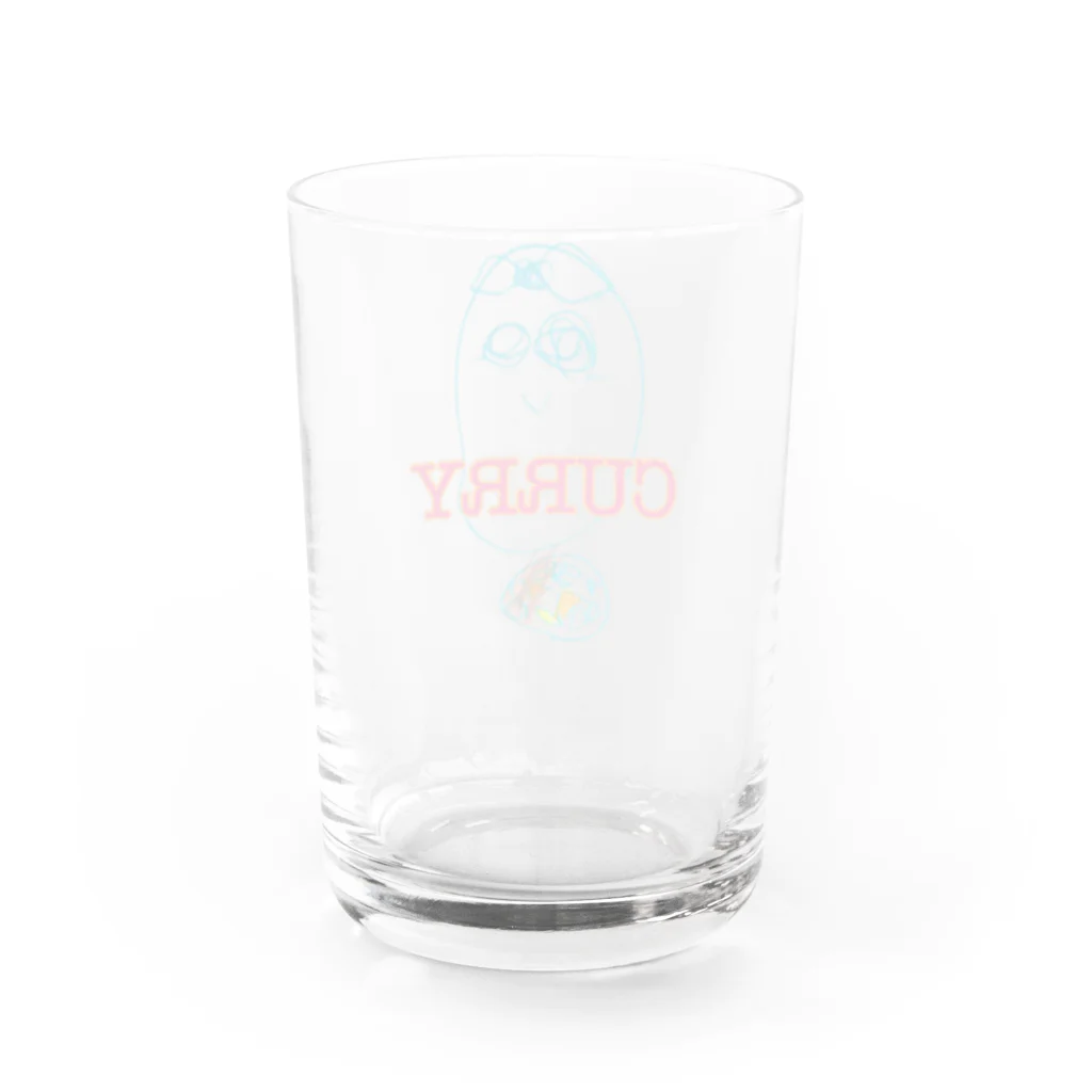 燈スケッチのおばけのカレー Water Glass :back