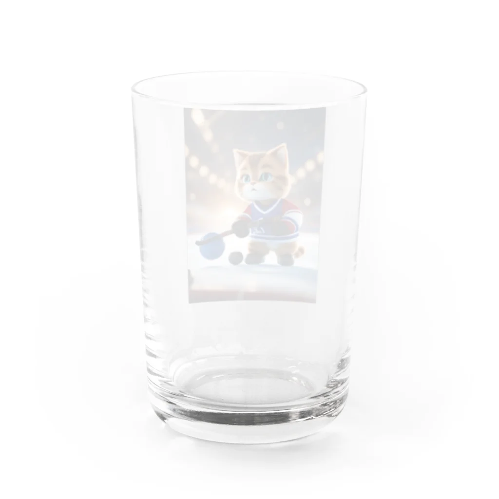 GoldCatのキャラ猫 Water Glass :back