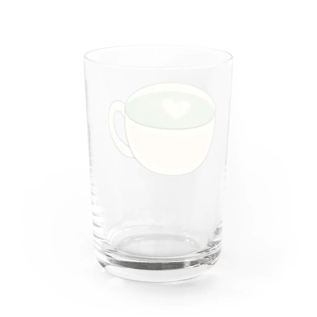 orange_honeyの抹茶オレ　ワンポイント Water Glass :back