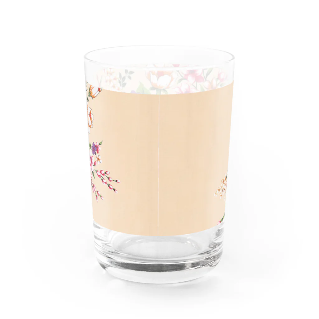 Love taiwanの台湾の伝統的な花柄 (牡丹ピンク) / グラス グラス反対面