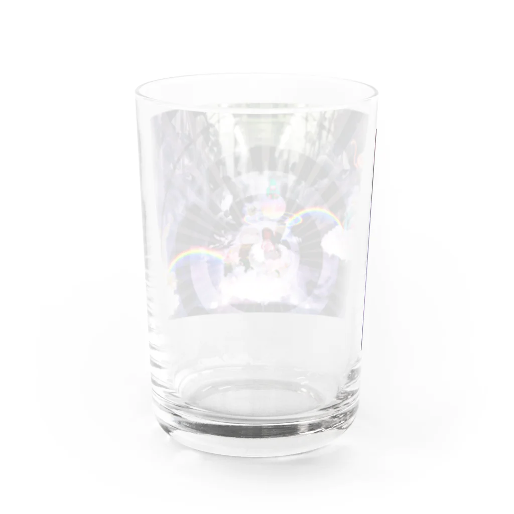 人類と宇宙の心霊写真（うさぎ降臨） Water Glass :back