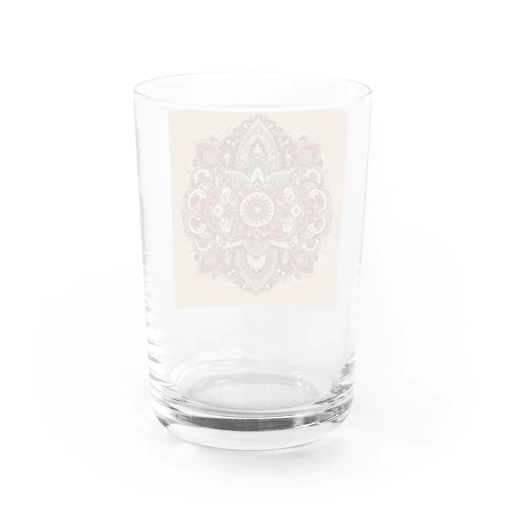 saqui.comの落ち着いた大人カラーのインド柄 Water Glass :back