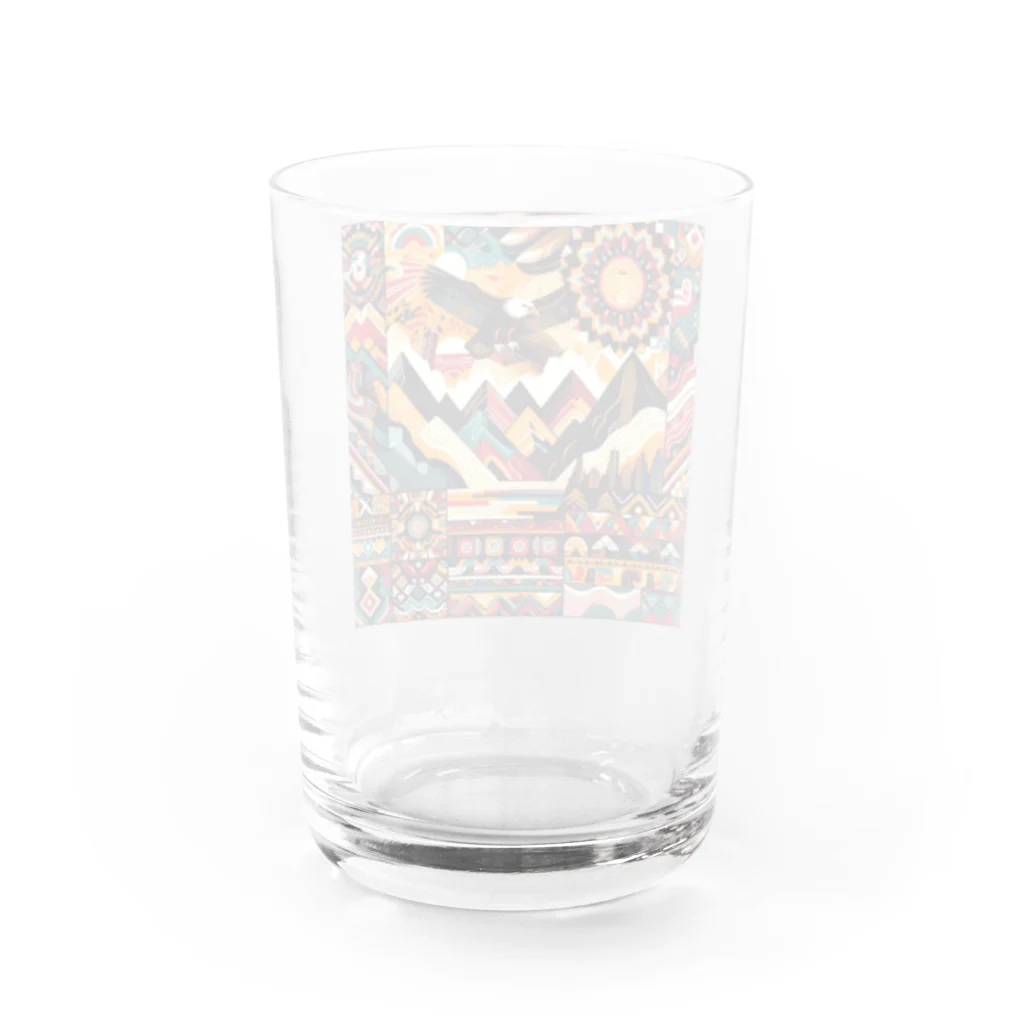 saqui.comのエクアドル柄 Water Glass :back