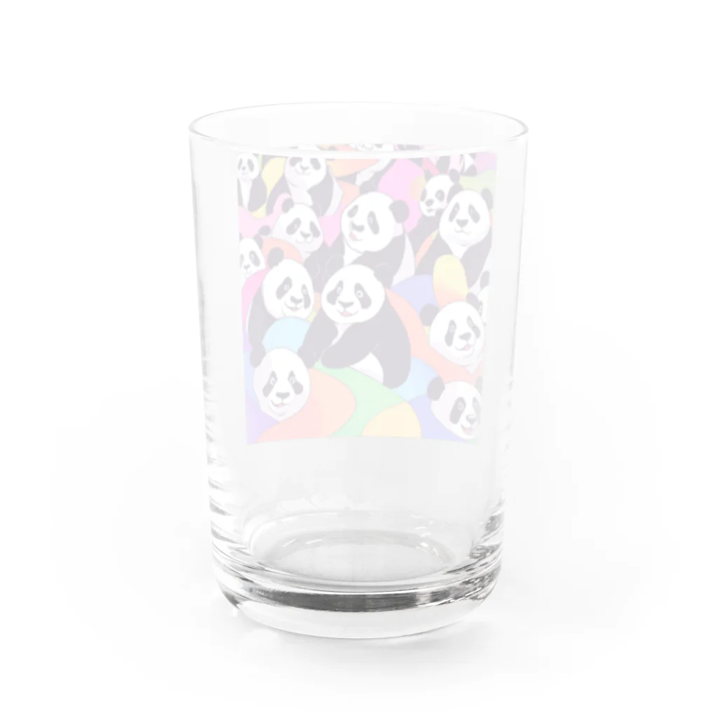 カラフルパンダズのカラフルパンダ大集合！ Water Glass :back