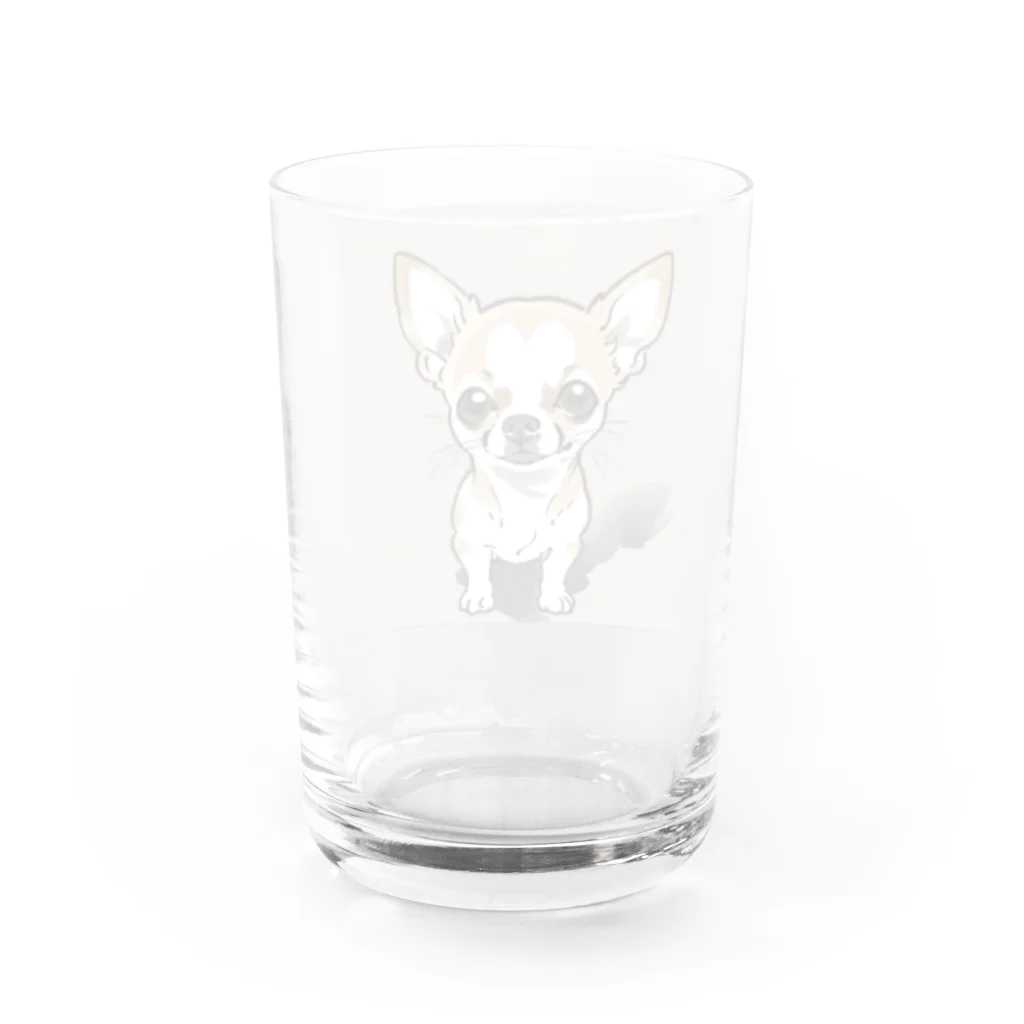 ai美女ショップのチワワのこてつ Water Glass :back