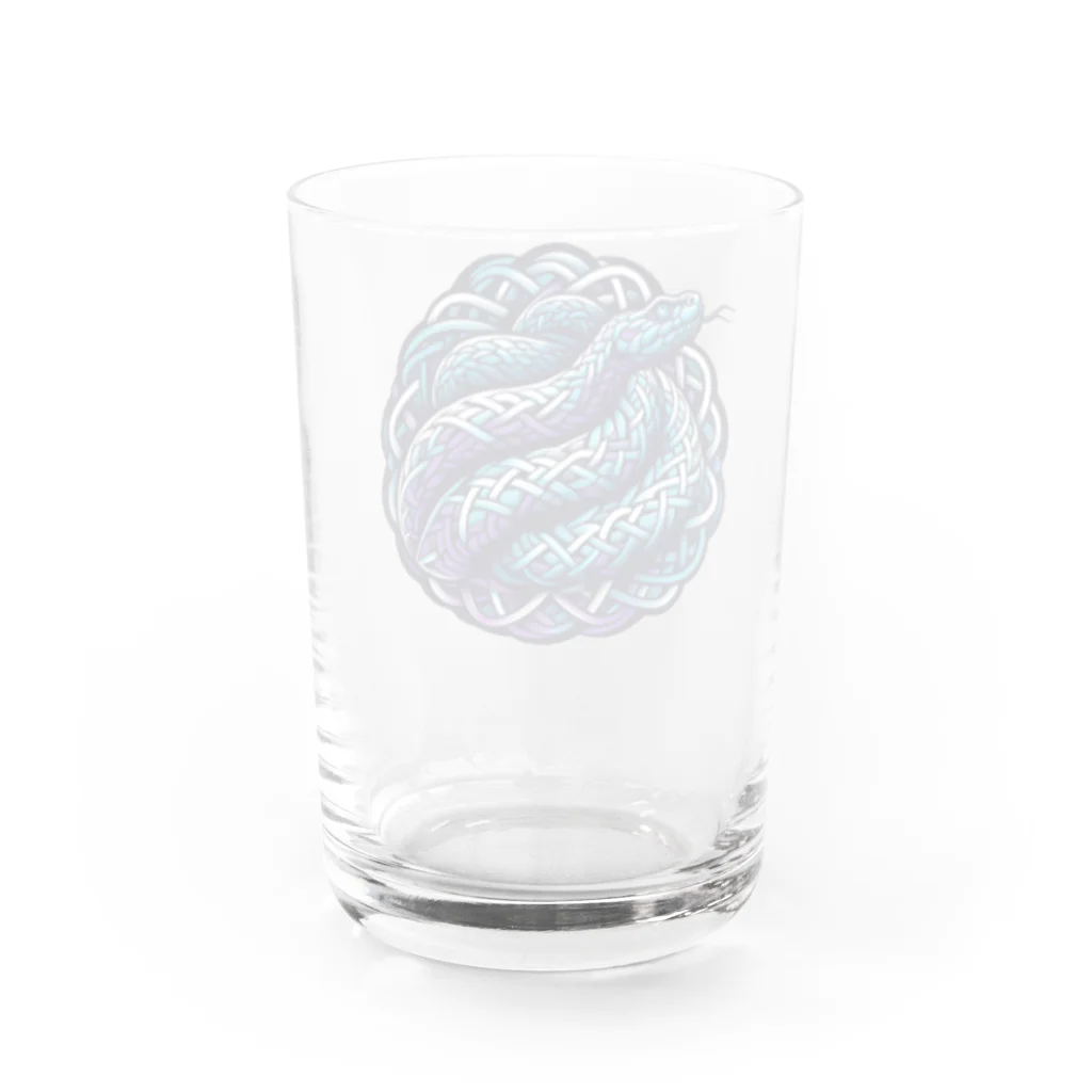 アニマルのりまきのBlue snake 2 Water Glass :back