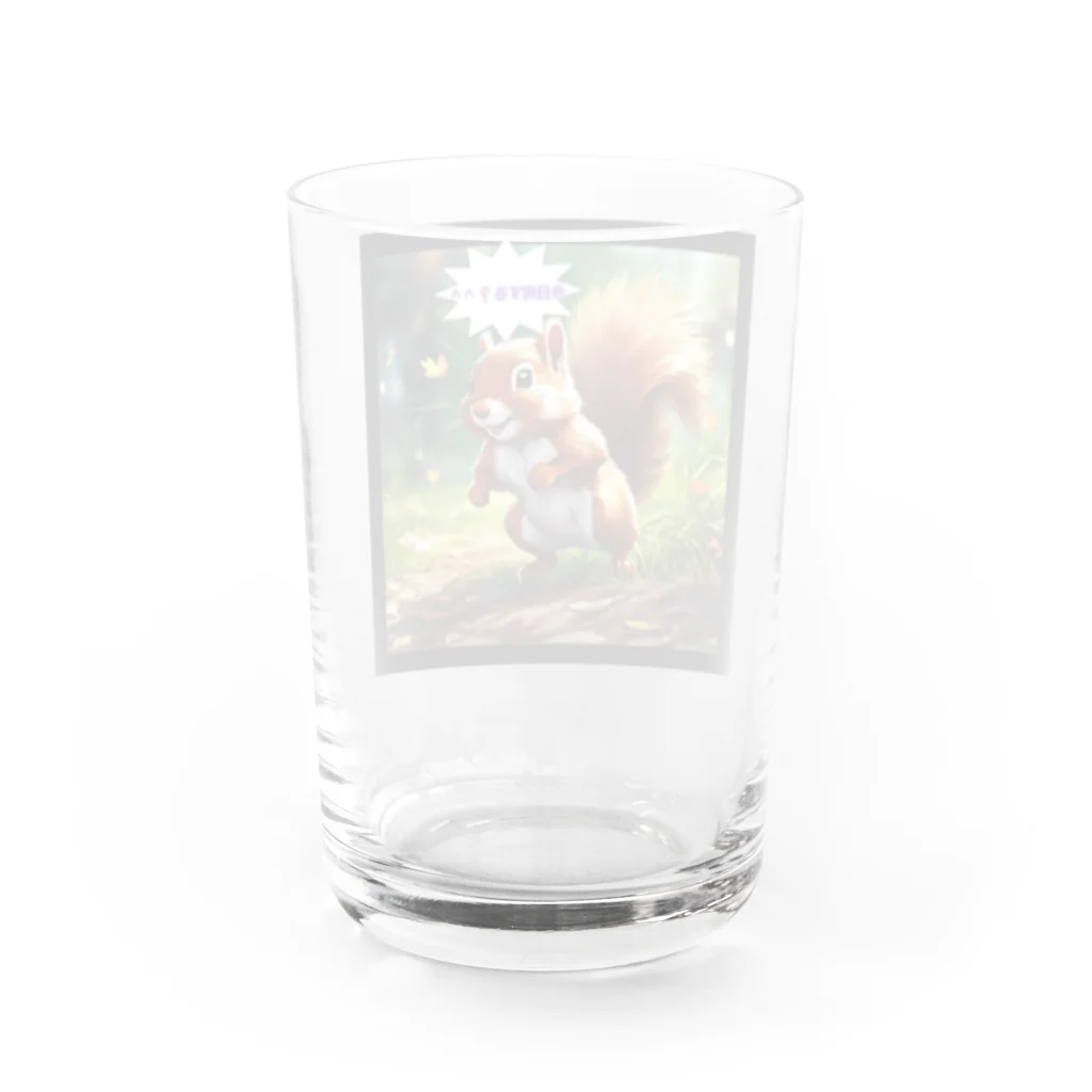 taki・ショップのリス Water Glass :back