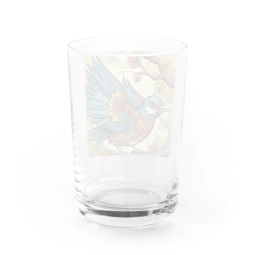 yuru☆yuruのグルグルなカッコウ Water Glass :back