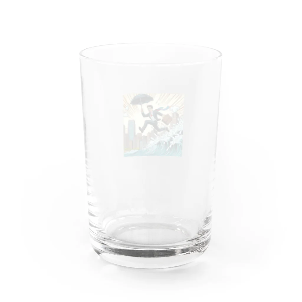 inu_mo_kuwanaiの会社を飛べ！ Water Glass :back