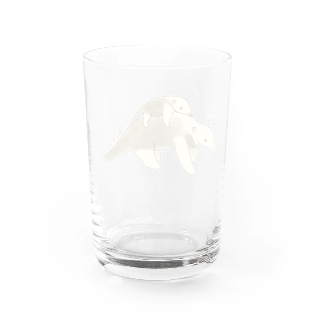 魅螺驅琉工房のおやこありくい Water Glass :back