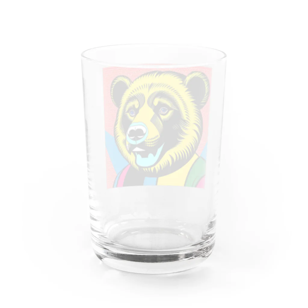 北の動物達と日常風景のヒグマ002 Water Glass :back