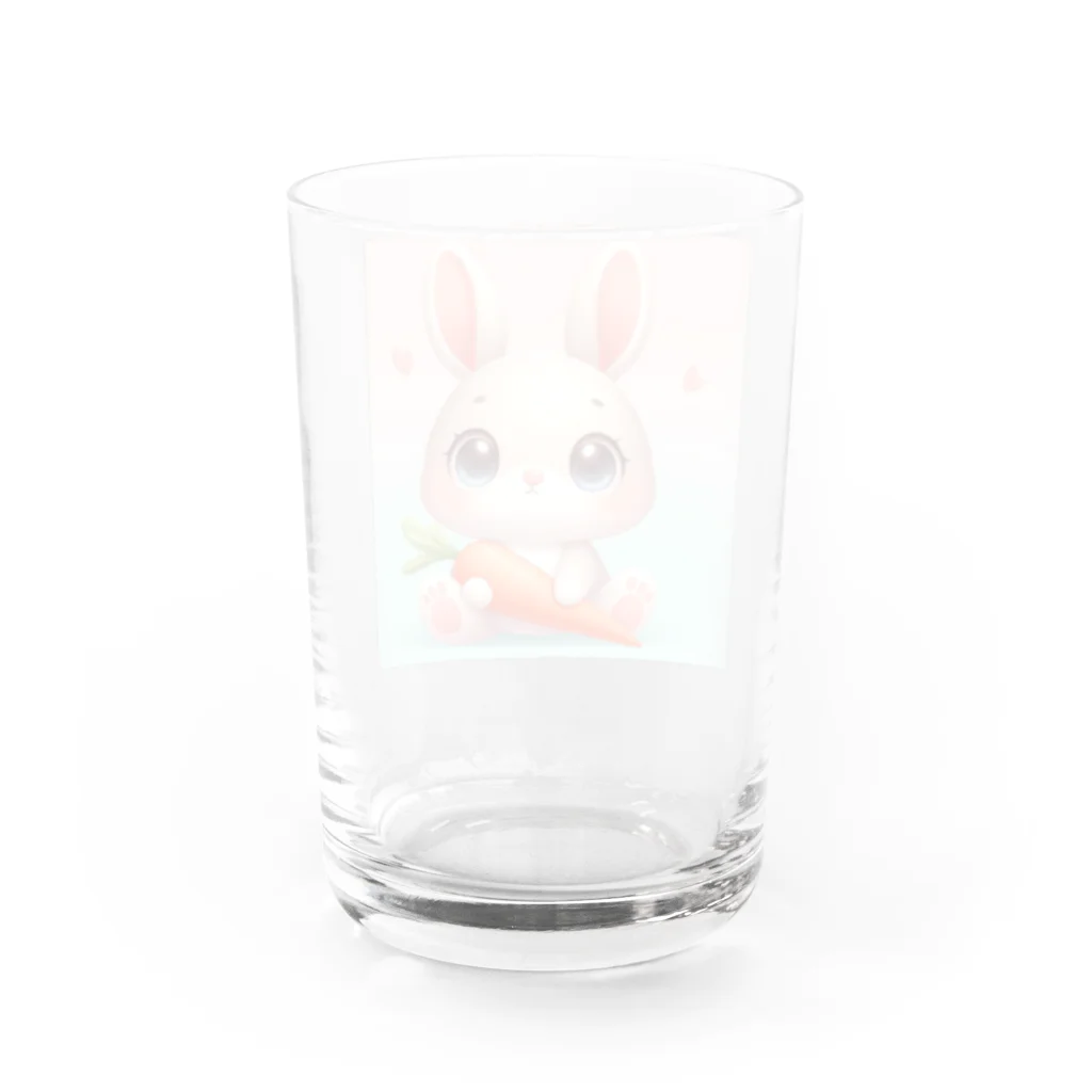 激カワポテぐっずのうるうるうさ子ちゃん🥕 Water Glass :back