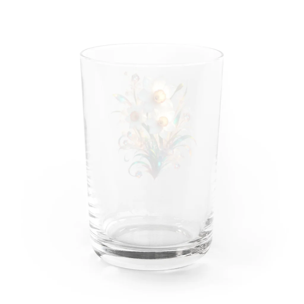 レベルUPの水仙×クリスタル Water Glass :back