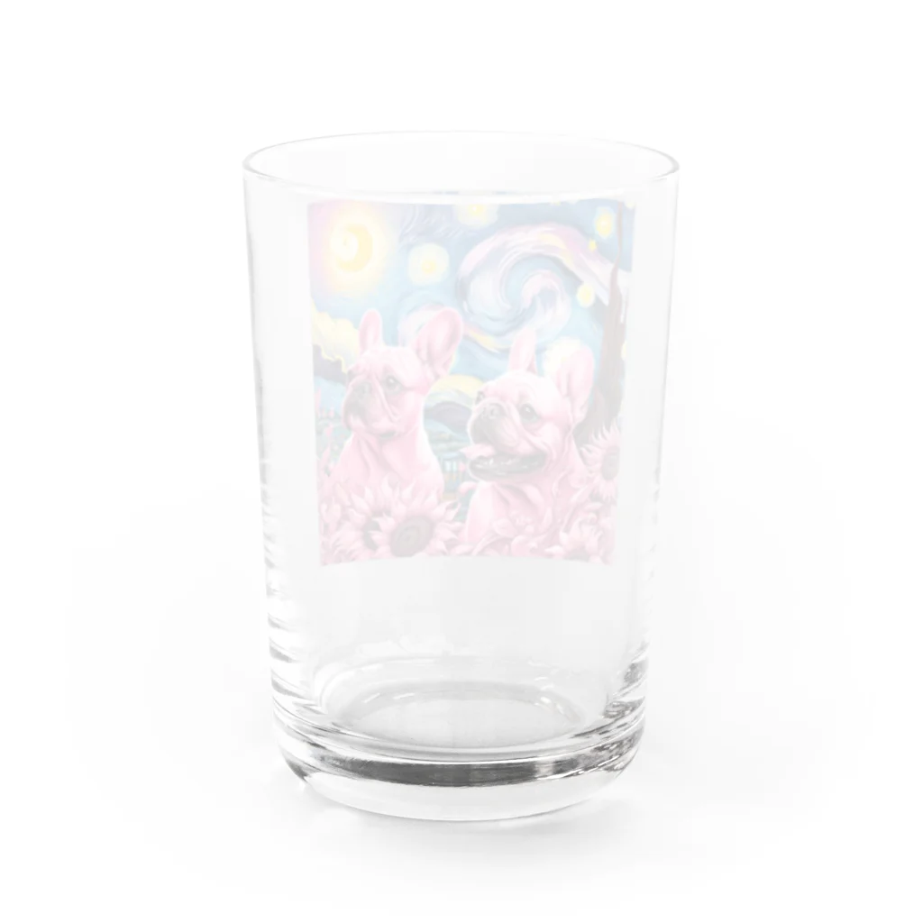 フレブル好きなんですのゴッホなブヒ Water Glass :back