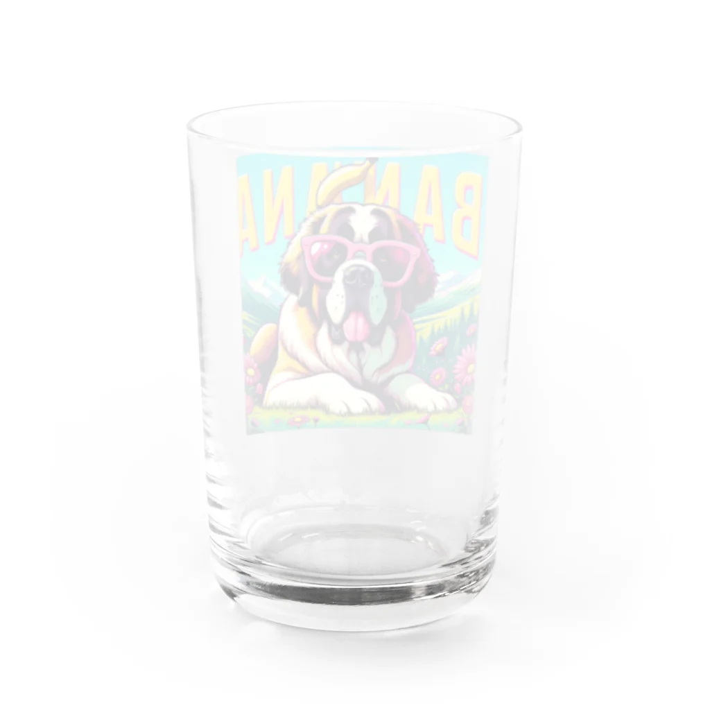 PINK GDのピンクグラサン犬グッズ Water Glass :back