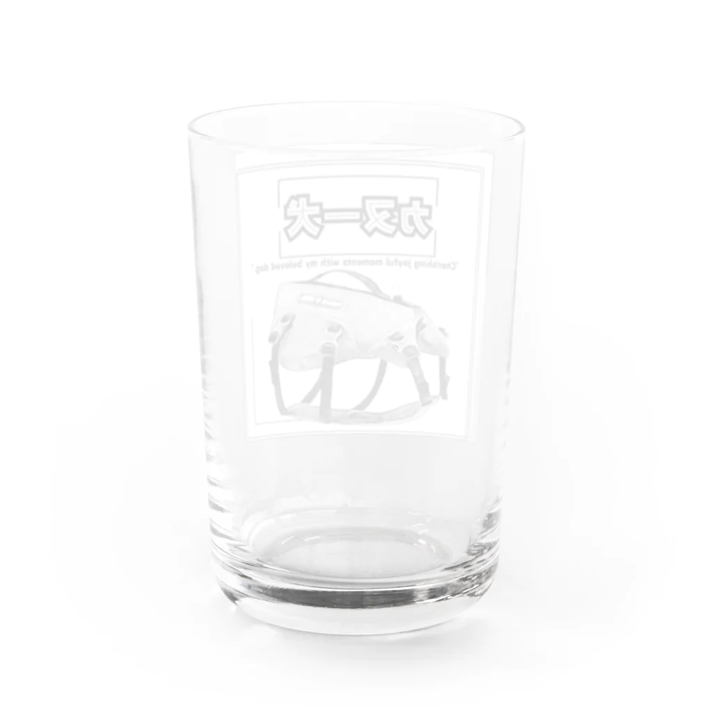 rokkakukikakuのカヌー犬　ライフジャケット Water Glass :back