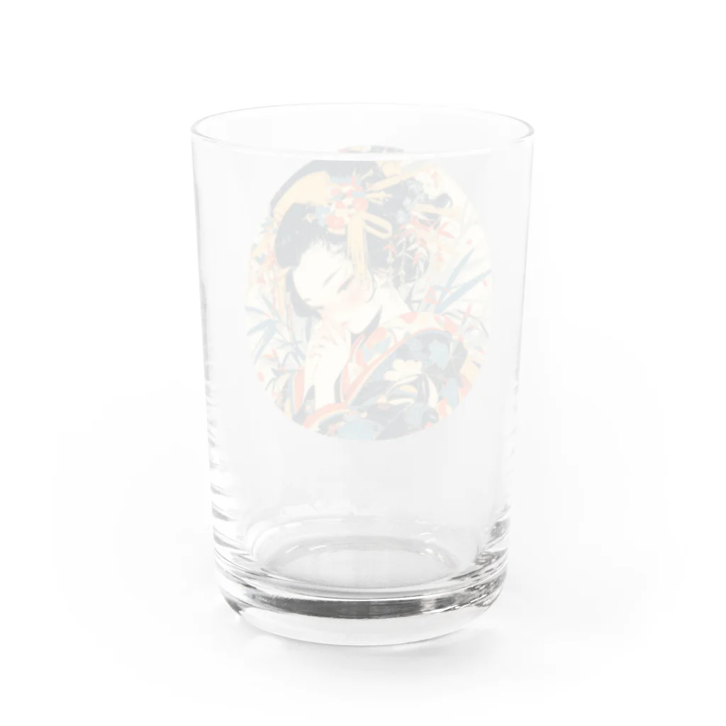 manyou-lab_Ukiyo-eの浮世絵 美人画 Ukiyoe beauty painting [UB-NIJI06-SR002-0007] Water Glass :back