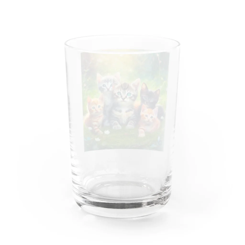 Colorful Canvasの猫ちゃん大集合 Water Glass :back